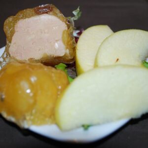 1 Pomme fourrée au foie gras